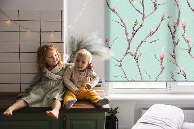Roller blind for large window Twigs