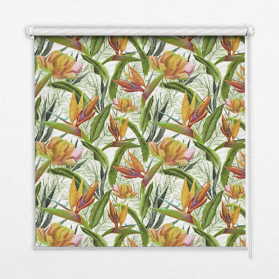 Fabric roller blind Exotic plants