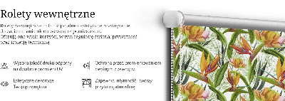 Fabric roller blind Exotic plants