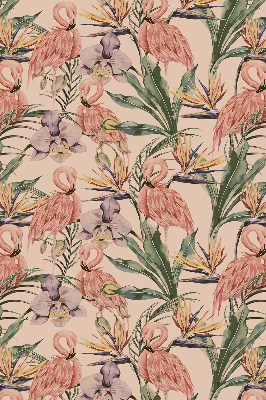 Modern roller blind Flamingos and flowers