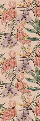 Modern roller blind Flamingos and flowers
