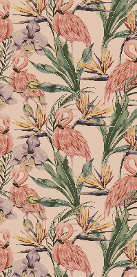 Modern roller blind Flamingos and flowers