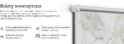 Modern roller blind White marble