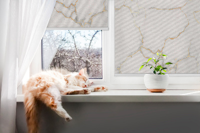 Modern roller blind White marble