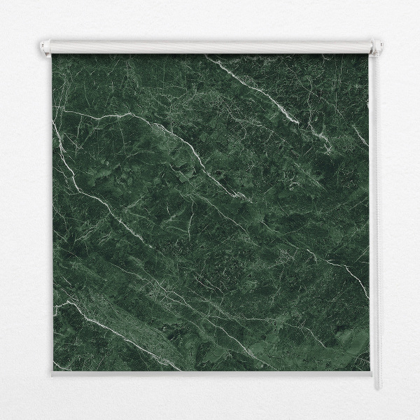 Roller blind for large window Green marble
