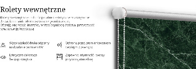 Roller blind for large window Green marble