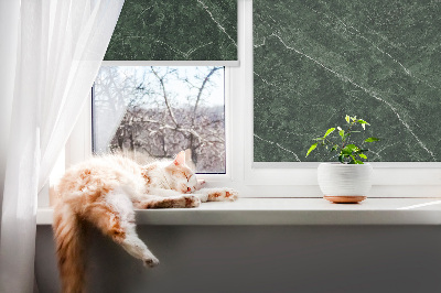 Roller blind for large window Green marble