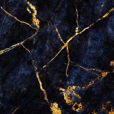 Fabric roller blind Navy blue marble