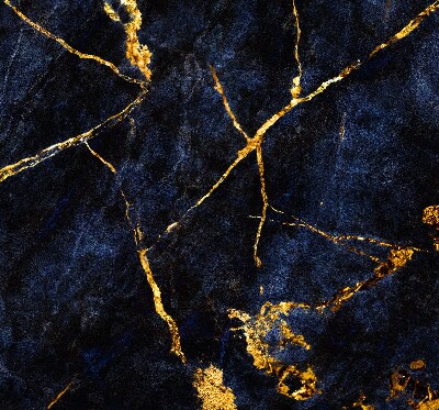 Fabric roller blind Navy blue marble