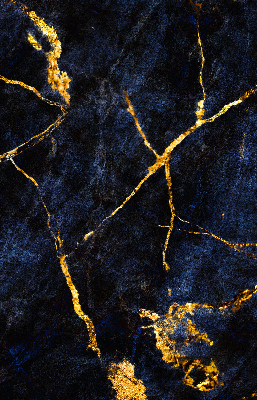 Fabric roller blind Navy blue marble