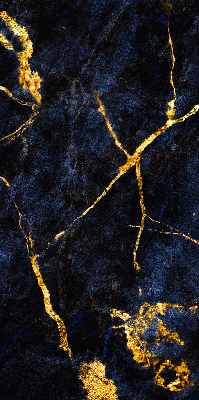 Fabric roller blind Navy blue marble