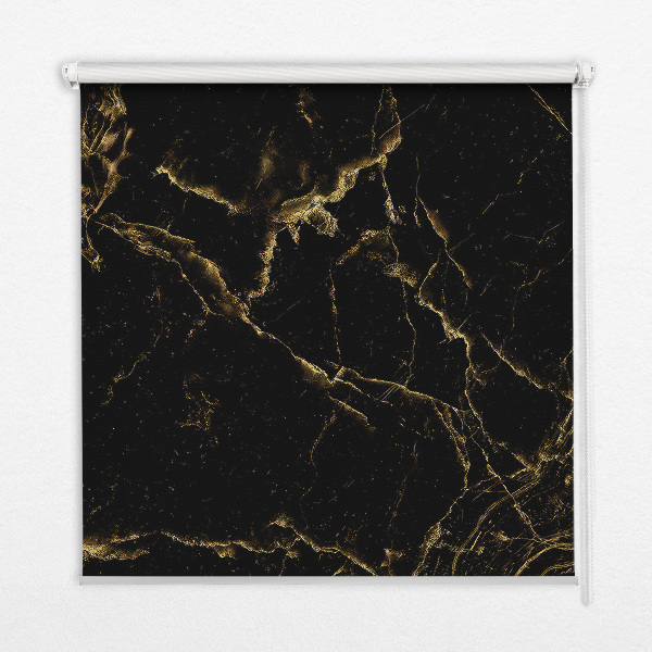 Roller blind for large window Black marble