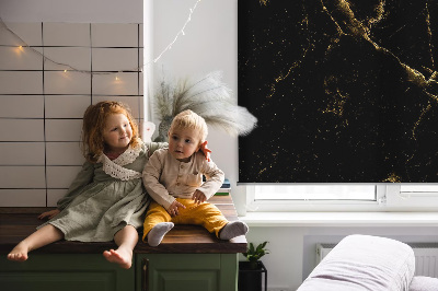 Roller blind for large window Black marble