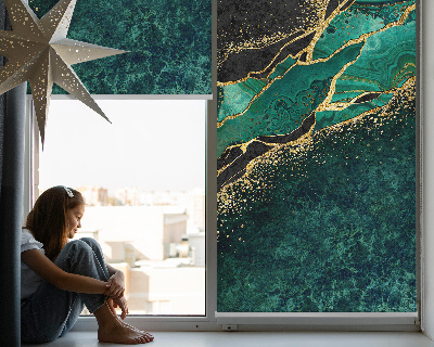 Fabric roller blind Green marble
