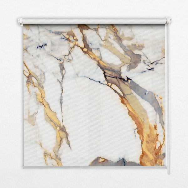 Roller blind for large window marble finish