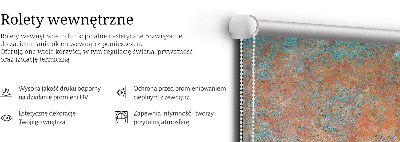 Fabric roller blind Orange sheet metal