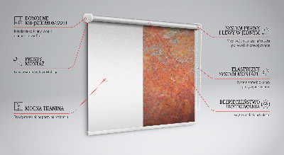 Fabric roller blind Orange sheet metal