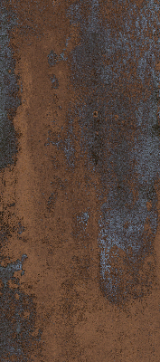 Modern roller blind in rusty sheet metal