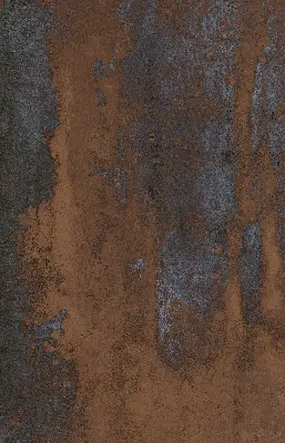 Modern roller blind in rusty sheet metal