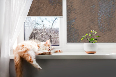 Modern roller blind Rusty sheet metal