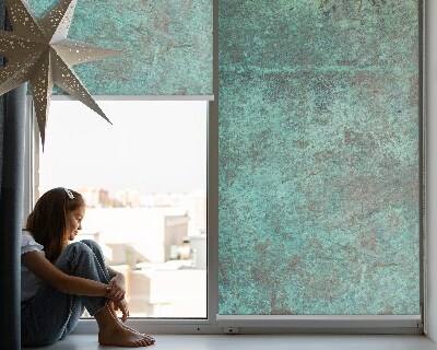 Roller blind for large window Green sheet metal