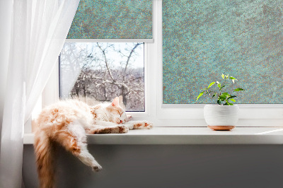 Roller blind for large window Green sheet metal