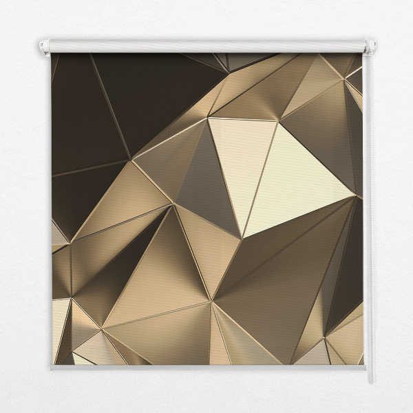 Fabric roller blind Golden triangles