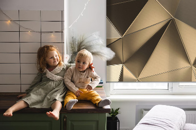 Fabric roller blind Golden triangles