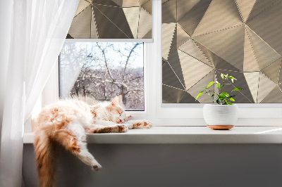 Fabric roller blind Golden triangles
