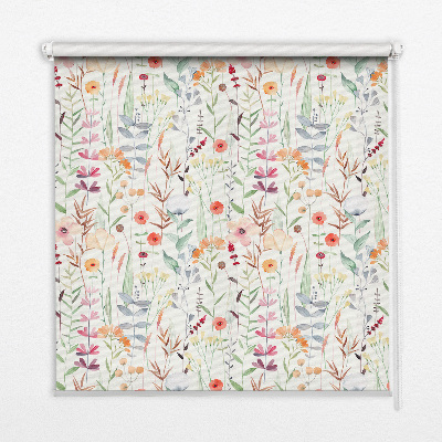 Fabric roller blind Colorful flowers