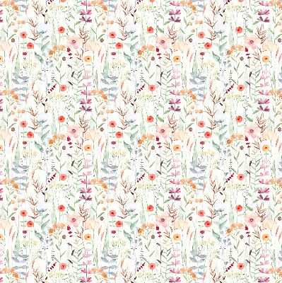 Fabric roller blind Colorful flowers