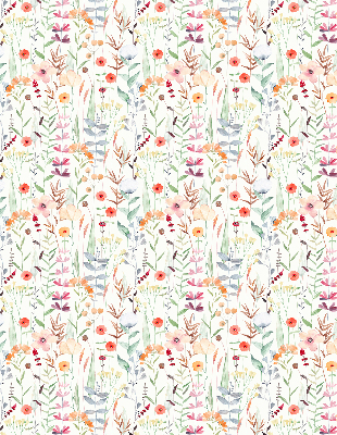 Fabric roller blind Colorful flowers