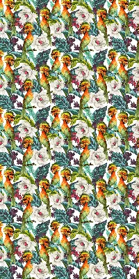 Modern roller blind birds and flowers pattern