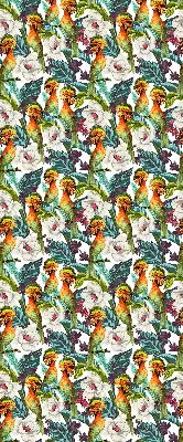 Modern roller blind birds and flowers pattern
