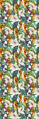 Modern roller blind birds and flowers pattern