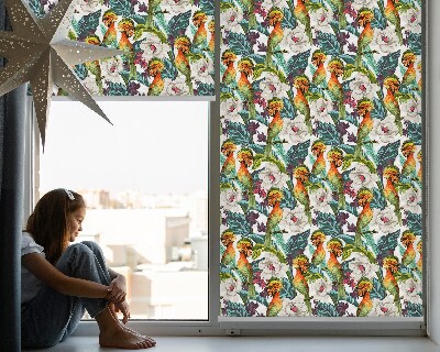 Modern roller blind Birds and flowers