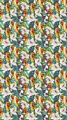 Modern roller blind birds and flowers pattern