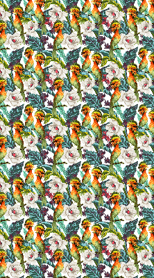 Modern roller blind Birds and flowers