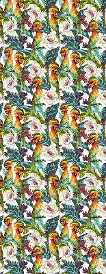 Modern roller blind birds and flowers pattern