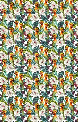 Modern roller blind birds and flowers pattern