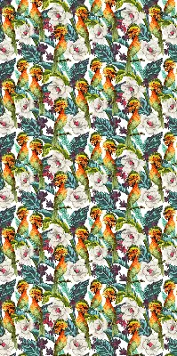 Modern roller blind birds and flowers pattern