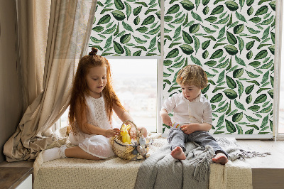 Roller blind for large window Leaves falling from trees