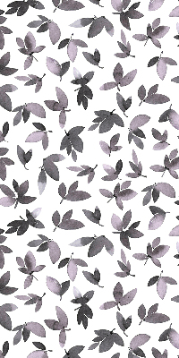 Fabric roller blind in dark pink leaves