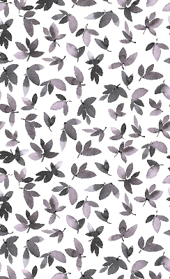 Fabric roller blind in dark pink leaves