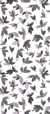 Fabric roller blind in dark pink leaves
