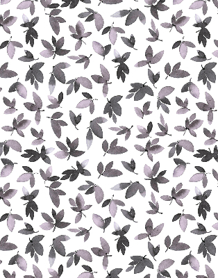 Fabric roller blind in dark pink leaves