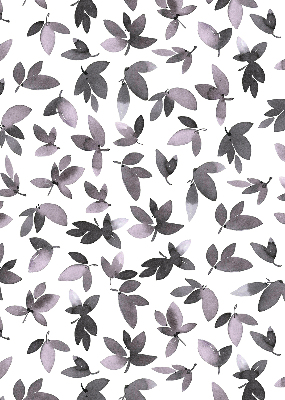 Fabric roller blind Dark pink leaves