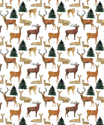 Modern roller blind Deer and roe deer