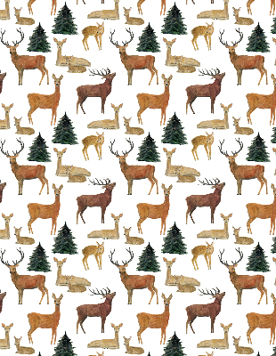 Modern roller blind Deer and roe deer