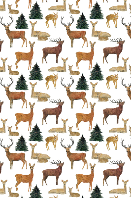 Modern roller blind Deer and roe deer